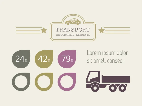 Vervoer infographic elementen. — Wektor stockowy