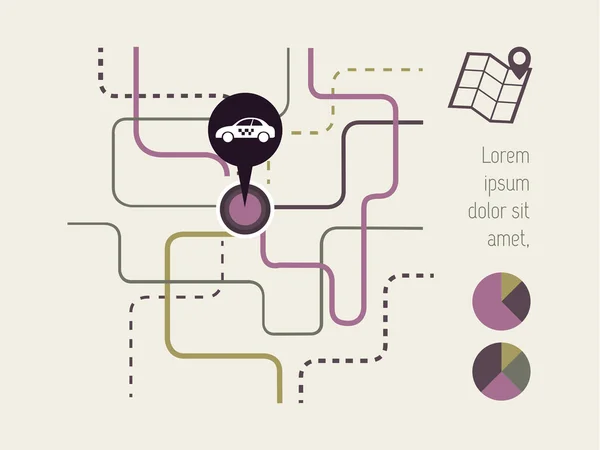 Elementos Infográficos de Transporte . — Vector de stock