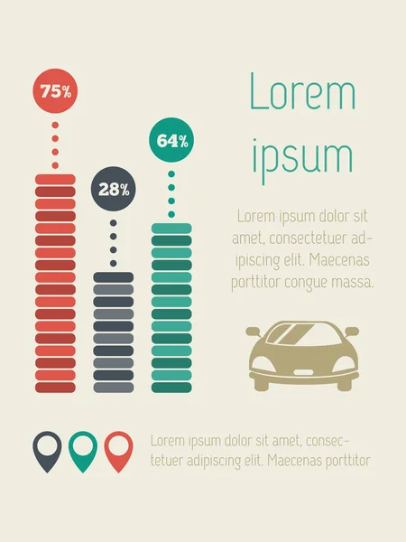 Vervoer infographic elementen. — Wektor stockowy