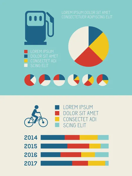 Vervoer infographic elementen. — Wektor stockowy