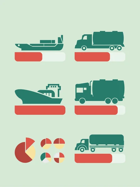 Elementos Infográficos de Transporte . — Vector de stock