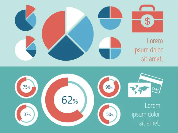 Elementos de infografía empresarial . — Archivo Imágenes Vectoriales