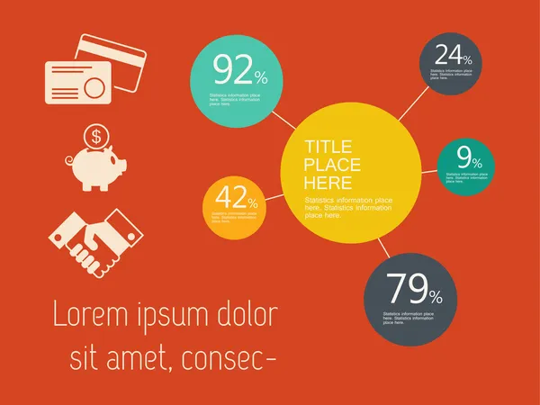 Elementos infográficos de negócios . — Vetor de Stock