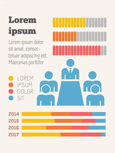 Elementi infografici aziendali . — Vettoriale Stock