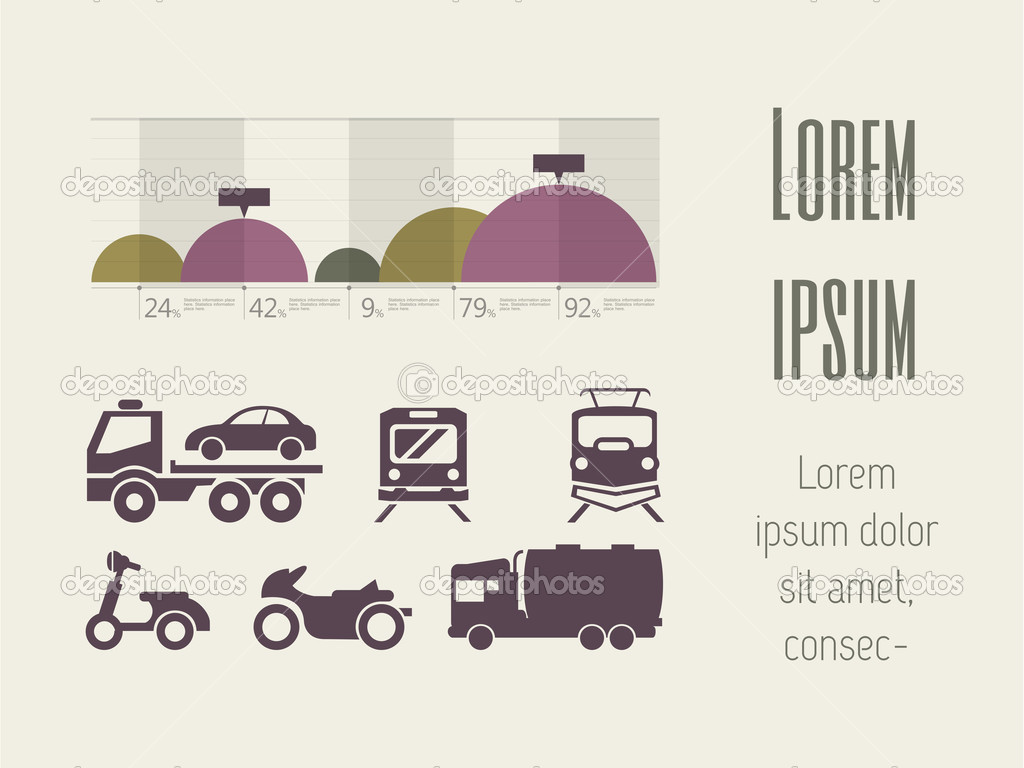 Transportation Infographic Elements.