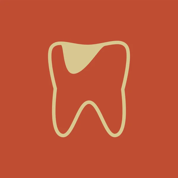 Dental Icono plano — Vector de stock