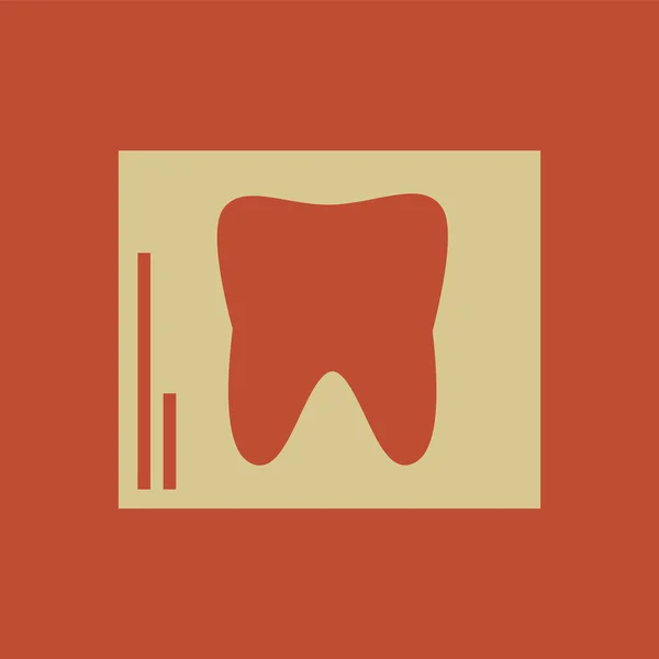Dental Icono plano — Archivo Imágenes Vectoriales