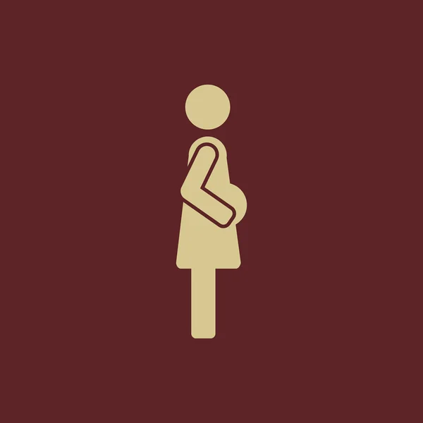 Moderskap flat ikonen — Stock vektor