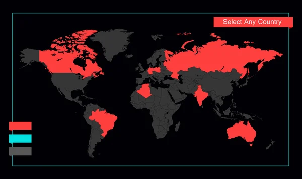 Mapa do mundo — Vetor de Stock