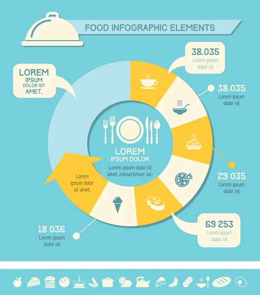 Potraviny infographic šablona. — Stockový vektor