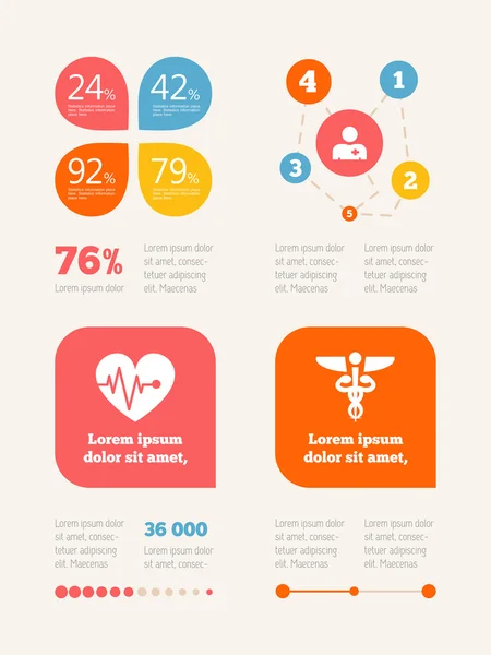 Elemento médico infográfico — Archivo Imágenes Vectoriales