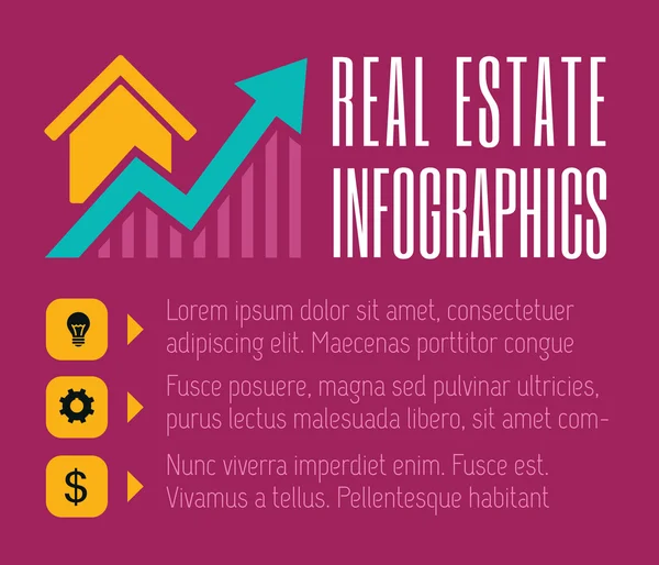 Elemento Infográfico Inmobiliaria — Archivo Imágenes Vectoriales