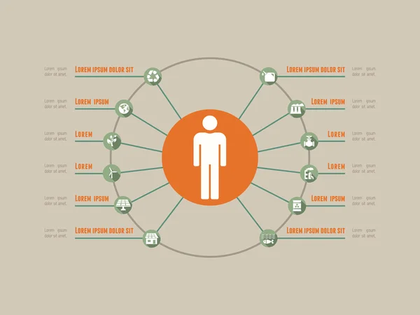 Élément d'infographie écologique — Image vectorielle