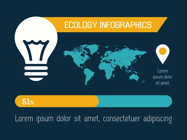 Elemento Infográfico Ecológico — Vetor de Stock