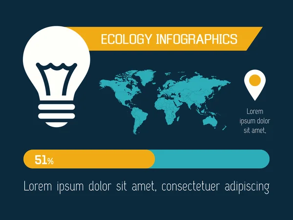 Elemento Infográfico Ecológico — Archivo Imágenes Vectoriales