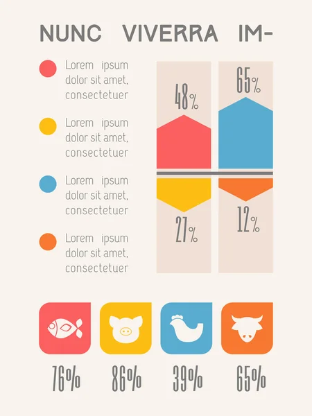 Elemento de Infográfico de Alimentos — Vetor de Stock