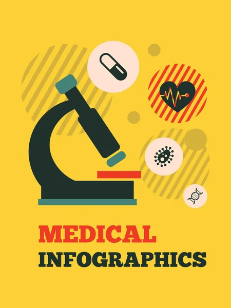 Elemento infografico medico — Vettoriale Stock