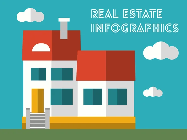 Инфографический элемент недвижимости — стоковый вектор