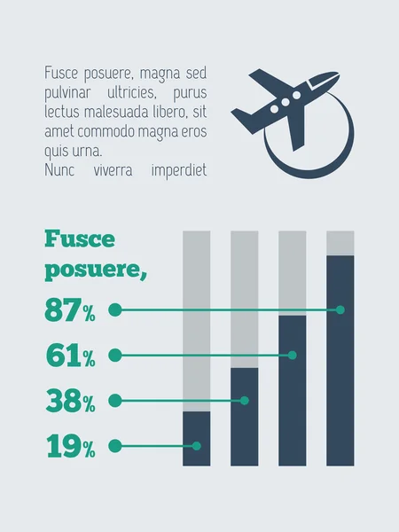 Élément d'infographie de voyage — Image vectorielle