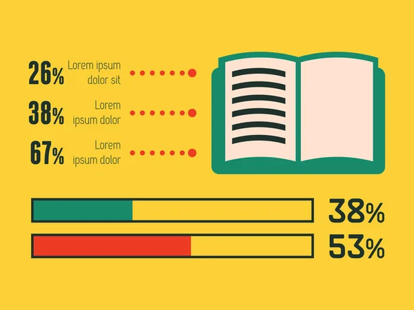 Eğitim Infographic öğesi — Stok Vektör