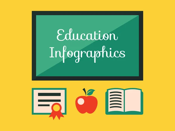 Elemento Infográfico de Educação —  Vetores de Stock