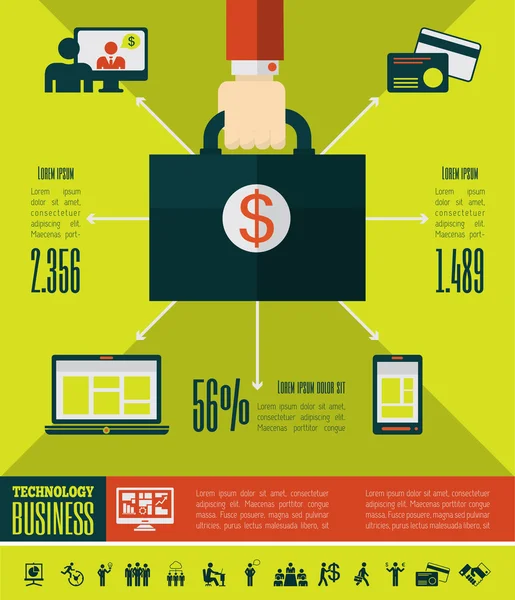 Obchodní infografická šablona. — Stockový vektor