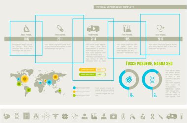 tıbbi Infographic şablonu.