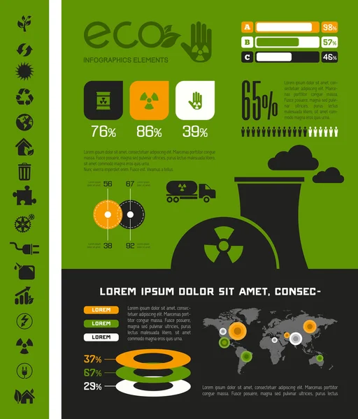 ekoloji infografik şablon.