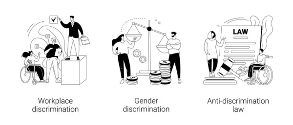 Igualdad de derechos abstracto concepto vector ilustraciones. — Vector de stock