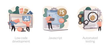 Web programlama soyut konsept vektör çizimleri.