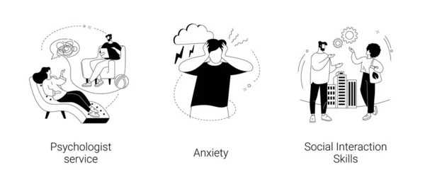 Psychische Gesundheit abstraktes Konzept Vektorillustrationen. — Stockvektor