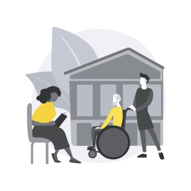 Huzurevi soyut konsept vektör çizimi.