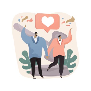 Sivil Birlik soyut konsept vektör çizimi.