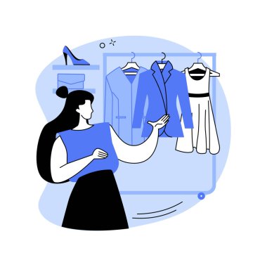 Moda endüstrisi soyut konsept vektör çizimi.