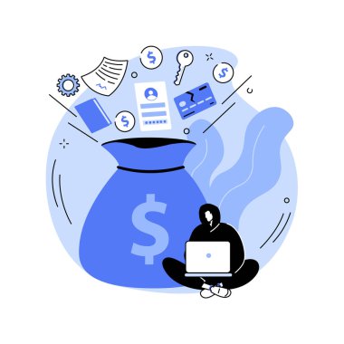 Finansal suçlar soyut konsept vektör çizimi.