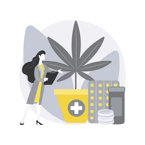 Medyczna marihuana abstrakcyjna koncepcja wektor ilustracja. — Wektor stockowy
