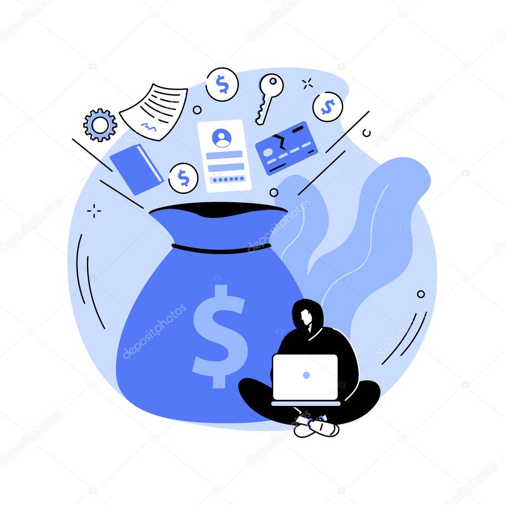 Financial crimes abstract concept vector illustration.