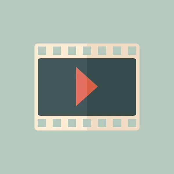 Плоская видеоиконка — стоковый вектор
