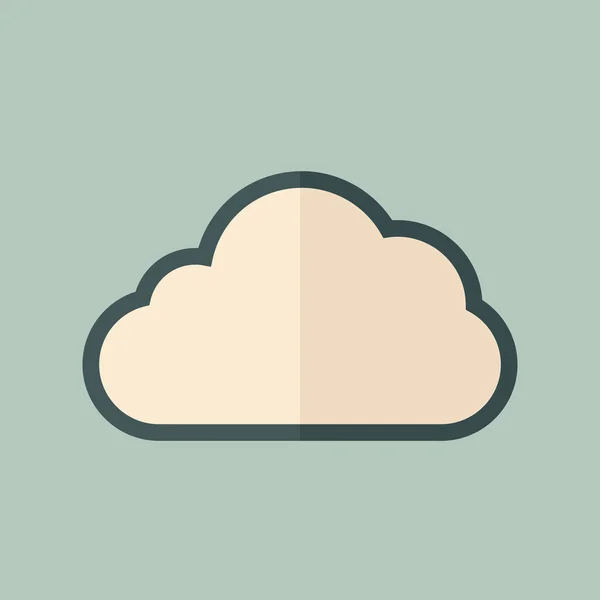 Icono plano de nube — Vector de stock