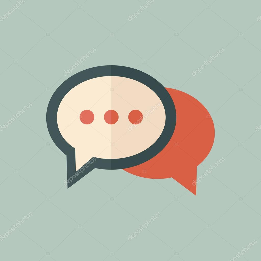 Flat Chat Icon Vector Image By C Visualgeneration Vector Stock