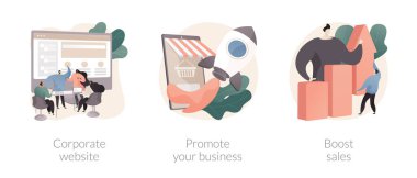 İş büyümesi soyut konsept vektör çizimleri.