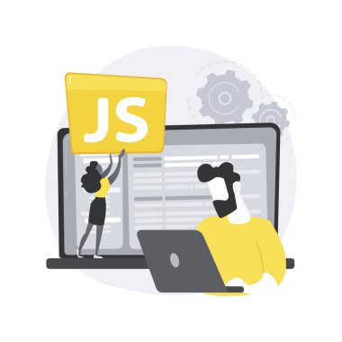 JavaScript soyut konsept vektör çizimi.