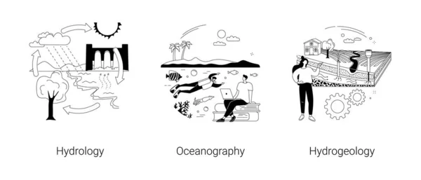 Applied geoscience abstract concept vector illustrations. — Stock Vector