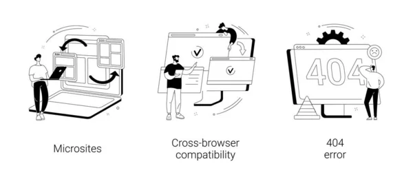 Sviluppo web concetto astratto illustrazioni vettoriali. — Vettoriale Stock