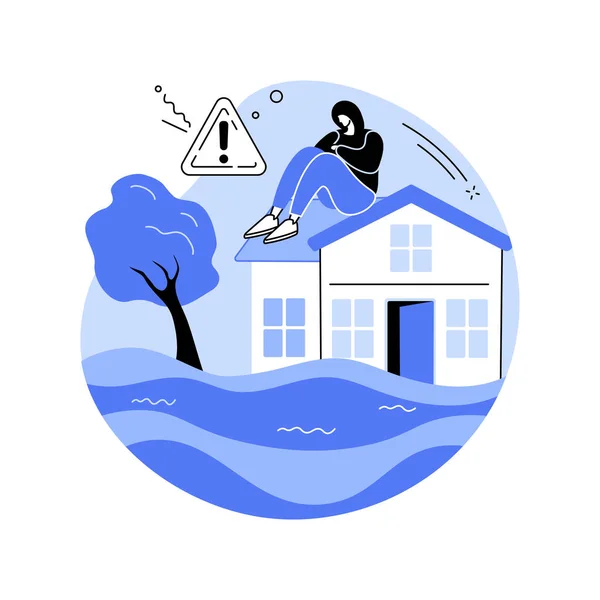 Inondation concept abstrait illustration vectorielle. — Image vectorielle