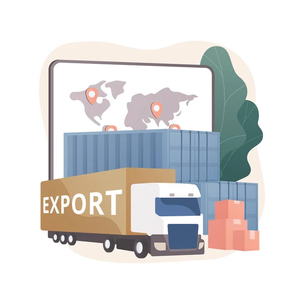 Export control abstract concept vector illustration. — Stock Vector