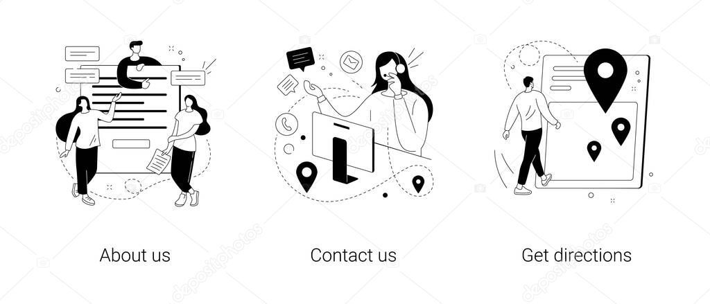 Company information abstract concept vector illustrations.