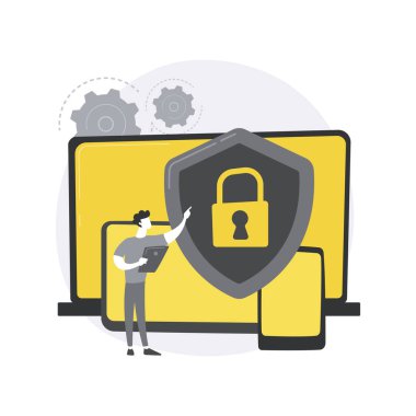 Genel veri koruma düzenlemesi soyut konsept vektör çizimi.