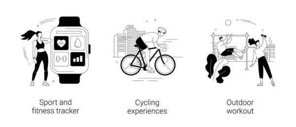 Active lifestyle abstract concept vector illustrations.