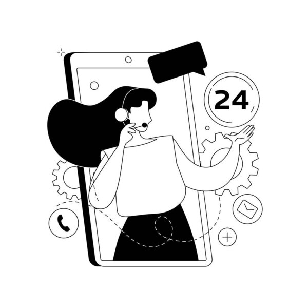 Абстрактная векторная иллюстрация Контактного центра.